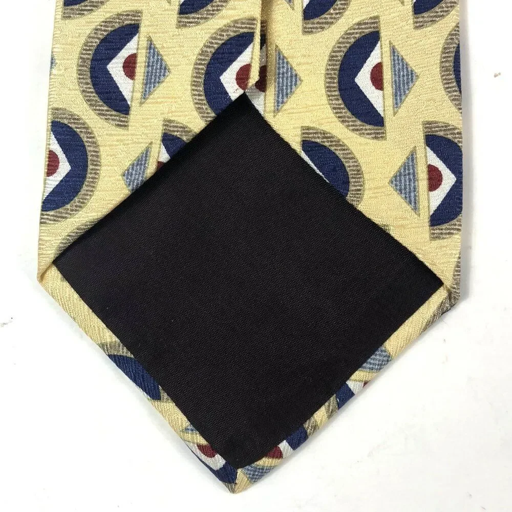 Vintage George Machado ZYLOS Silk Necktie RAF Roundel Aviation Geometric Tie USA